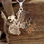 Japanese Phoenix Pendant Silver